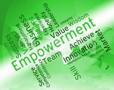 Empowerment Words Shows Spur On And Empowering