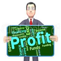 Profit Word Represents Text Profits And Words