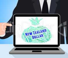 New Zealand Dollar Means Worldwide Trading And Currency