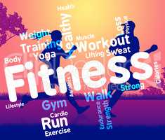 Fitness Words Represents Physical Activity And Aerobic