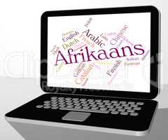 Afrikaans Word Indicates Study Language And Lingo