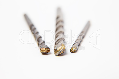 Drill bit for brick and concrete borer on a white background.