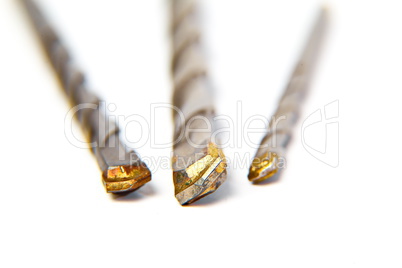 Drill bit for brick and concrete borer on a white background.