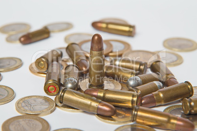 Ammunition and valid coins. Sales of weapons and ammunition.