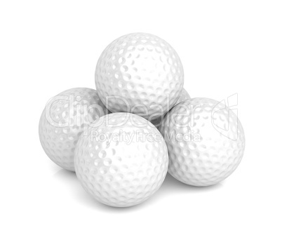 Group of golf balls