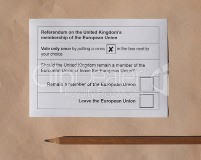 Brexit referendum in UK