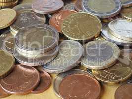 Many Euro coins