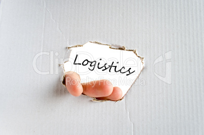 Logistics text concept