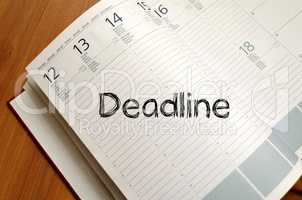 Deadline write on notebook