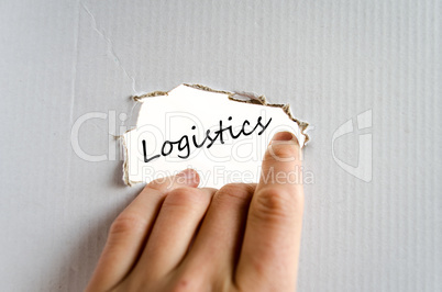 Logistics text concept