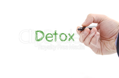 Detox text concept