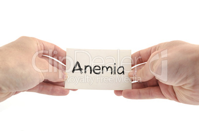 Anemia text concept