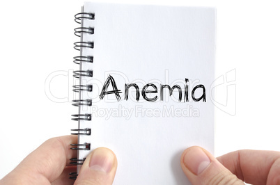 Anemia text concept