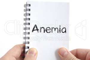 Anemia text concept