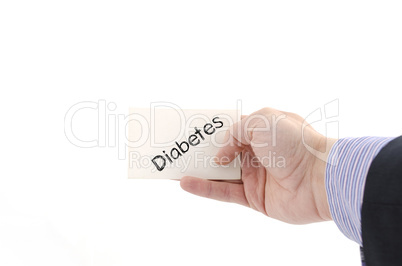 Diabetes text concept