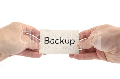 Backup text concept