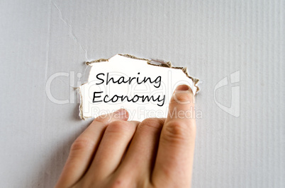 Sharing economy text concept