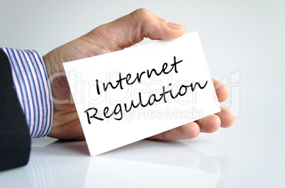 Internet regulation text concept