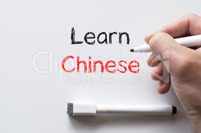 Learn chinese written on whiteboard