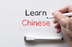 Learn chinese written on whiteboard