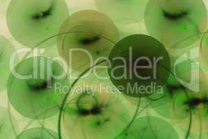 Fractal image: the green balls.