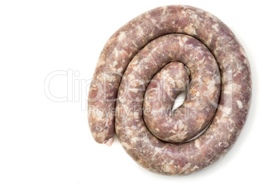 Raw pork sausage is homemade.