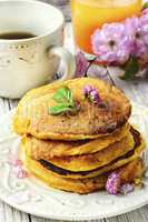 morning breakfast pancakes
