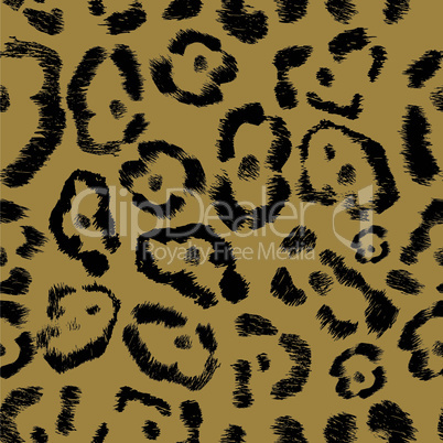 Seamless animal fur pattern vector. Cheetah, leopard tiger head skin texture.