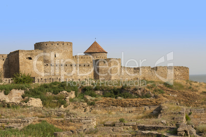 Ancient Akkerman fortress at Belgorod-Dnestrovsky, near Odessa, Ukraine. Citadel old fortress. The South of Ukraine photo
