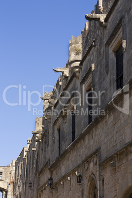 Medieval street of knight. Greece. Rhodos island. Old town. Street of the Knights photo (Now Embassy street)Greece. Rhodos island.