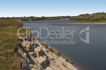 River with deep blue water