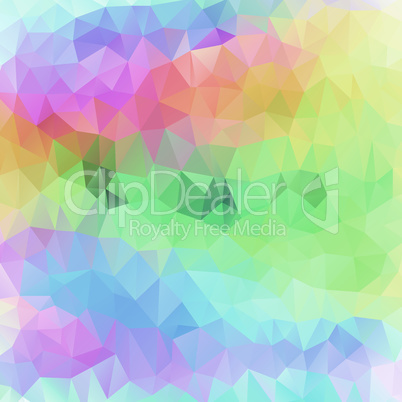 Pastel pattern of geometric shapes. Spring mosaic banner. Geometric triangle vector hipster background.