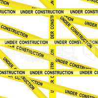 Under construction caution tape entrance prohibited background seamless yellow warning caution ribbon tape vector on white background