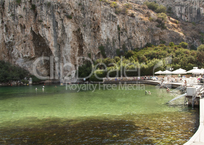 Vouliagmeni, Thermal Radonic Mineral Water Lake near Athen, Greece photo