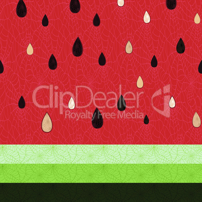 Seamless watermelon fruit pattern. Vector food background seed texture.