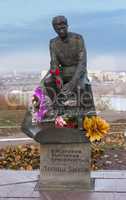 Monument of Leonid Bykov. He was a Soviet-Ukrainian actor, film director,KIEV, KYIV, UKRAINE and script writer