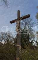 Jesus Christ on the Cross with Clouds photo