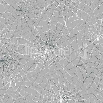 Spider web seamless halloween background texture cobweb gossamer. Spider's web vector illustration.