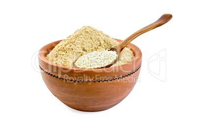 Flour and sesame seeds