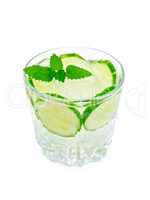 Lemonade with cucumber and mint