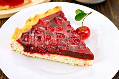 Tart cherry with jelly on board
