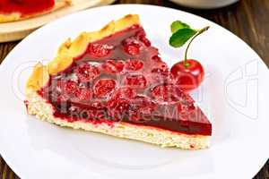 Tart cherry with jelly on board