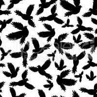 Holy birds dove seamless pattern