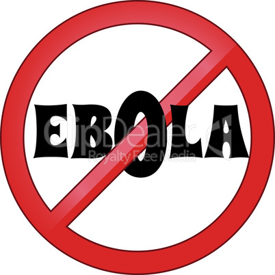 Stop Ebola virus sign vector illustration