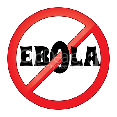 Stop Ebola virus sign vector illustration