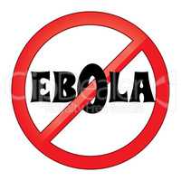 Stop Ebola virus sign vector illustration
