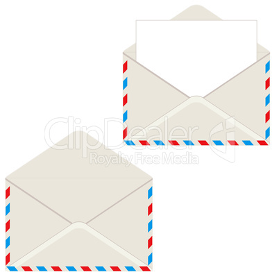 Open envelope with letter