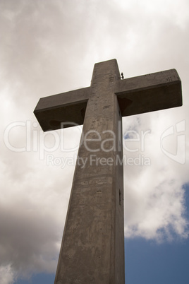 Crucifix cross view platform of Greece island Rhodes island photo.