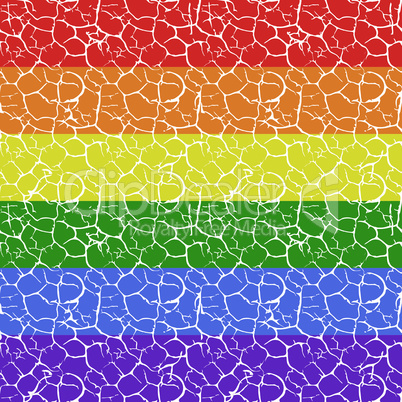 Gay pride flag with a  seamless tiled pattern in it vector