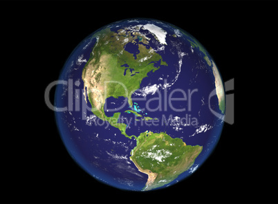 Globe north and south america illustration, 3d,  earth texture by NASA.gov